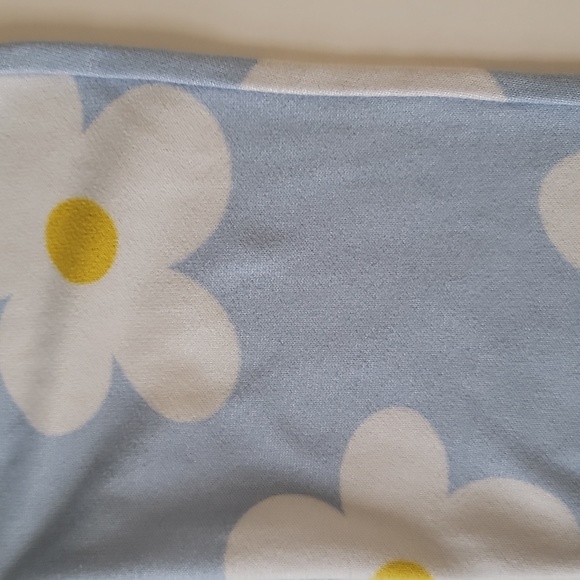 art class Pajama Bottom Daisy Flowers Flare Bottom Blue White Size Small 6-7 - Picture 7 of 8